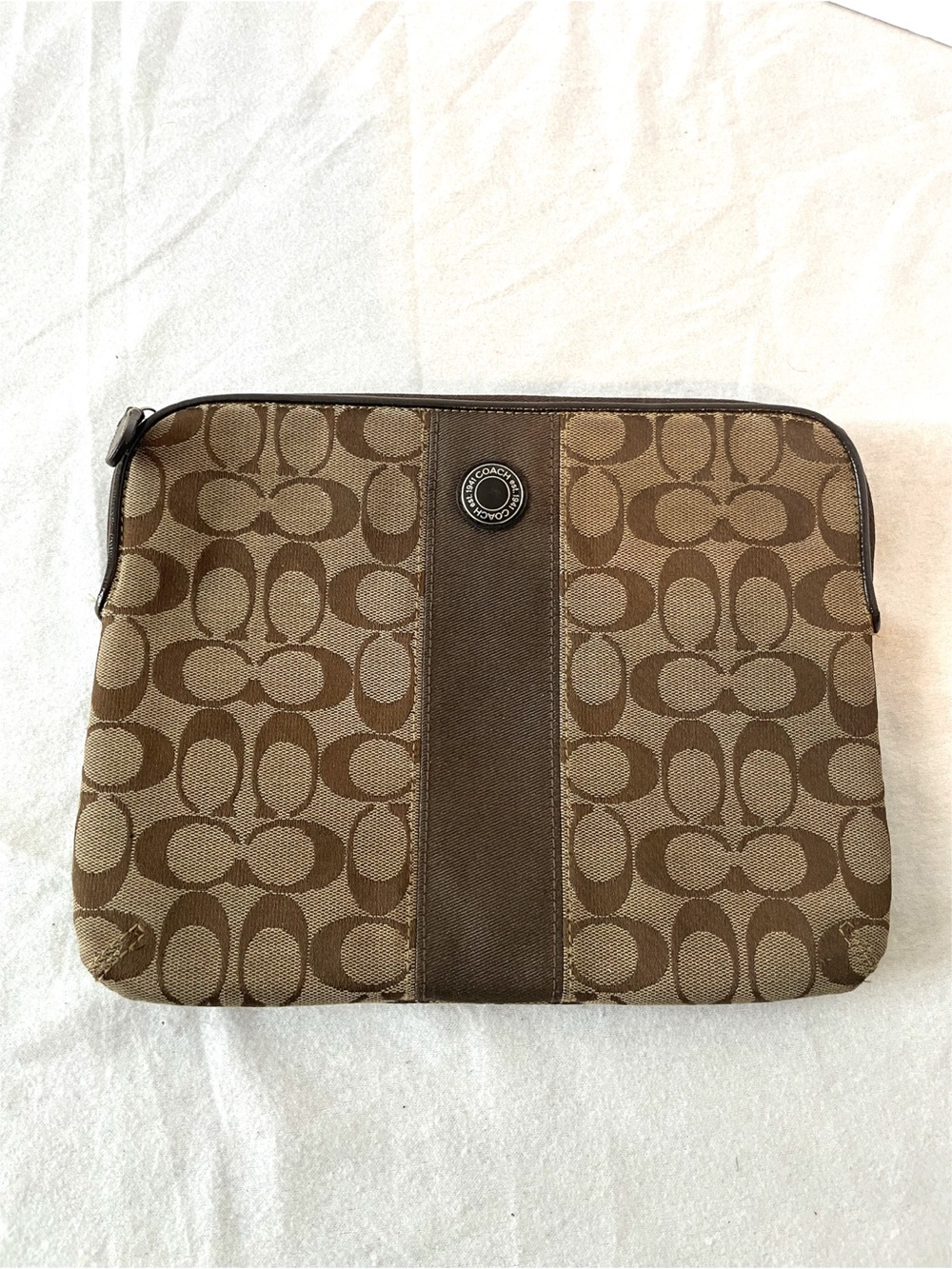 Coach Brown Signature Case/Pouch